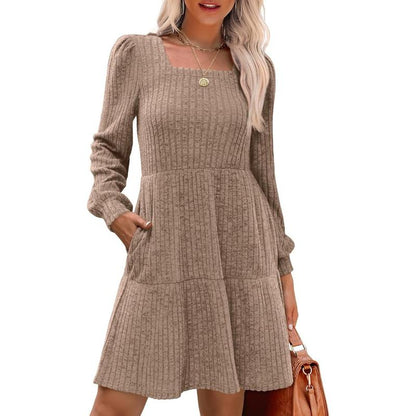 Casual Babydoll Sweater Dress
