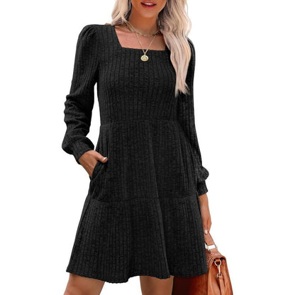 Casual Babydoll Sweater Dress