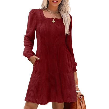 Casual Babydoll Sweater Dress