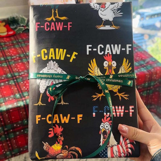 F-Caw-F Chicken Wrapping Paper Gift Wrap🐔🎁