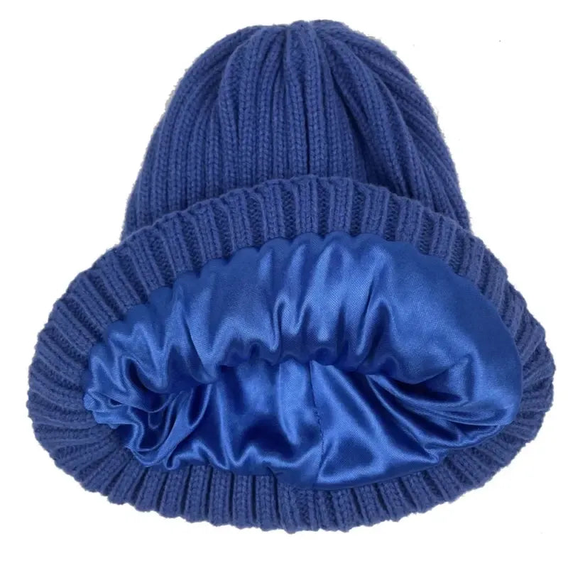 Satin Silk Lined Beanie for Hair Growth