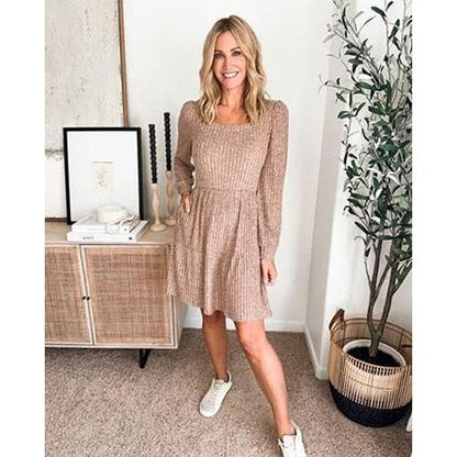 Casual Babydoll Sweater Dress