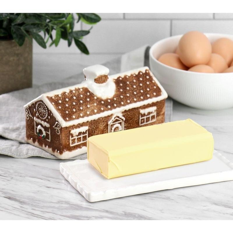✨Gingerbread House Butter Dish – A Holiday Must-Have for Every Kitchen! ✨