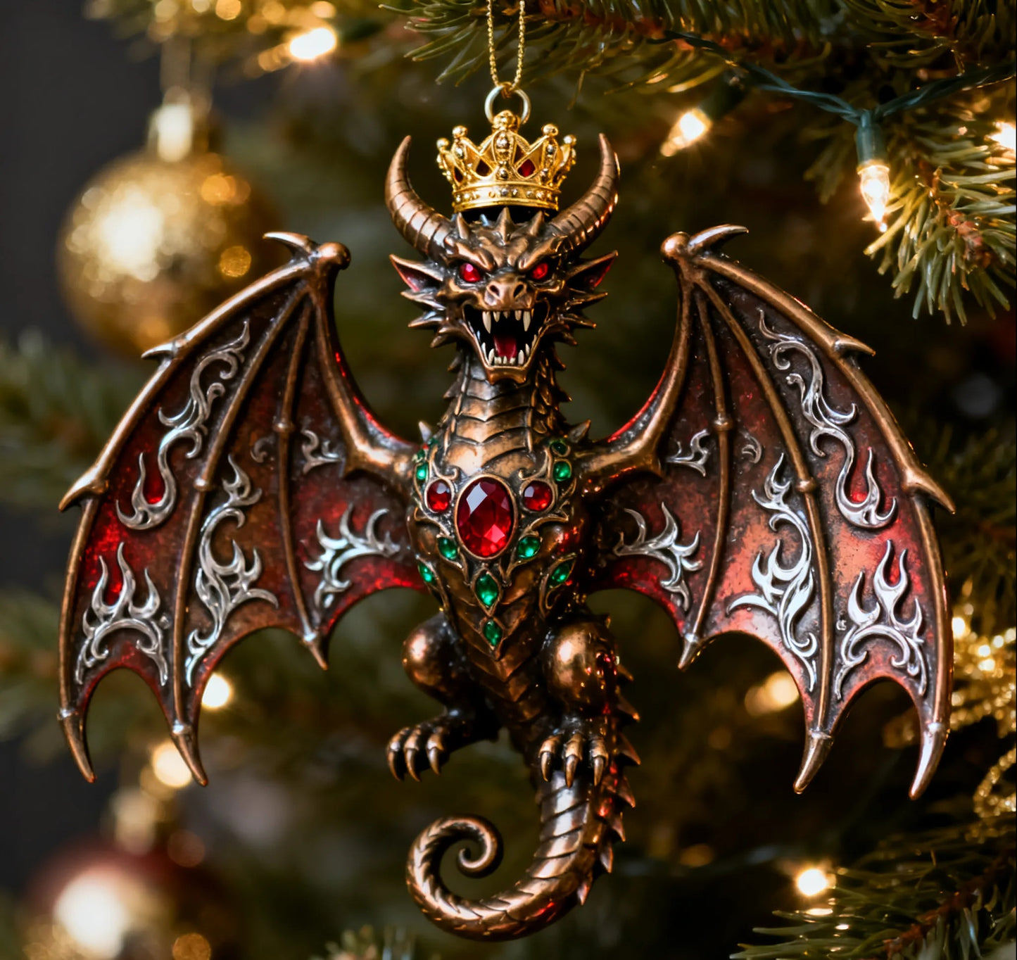 🔥3D Dragon Christmas Ornament – Unleash Magic & Power on Your Tree 🎄
