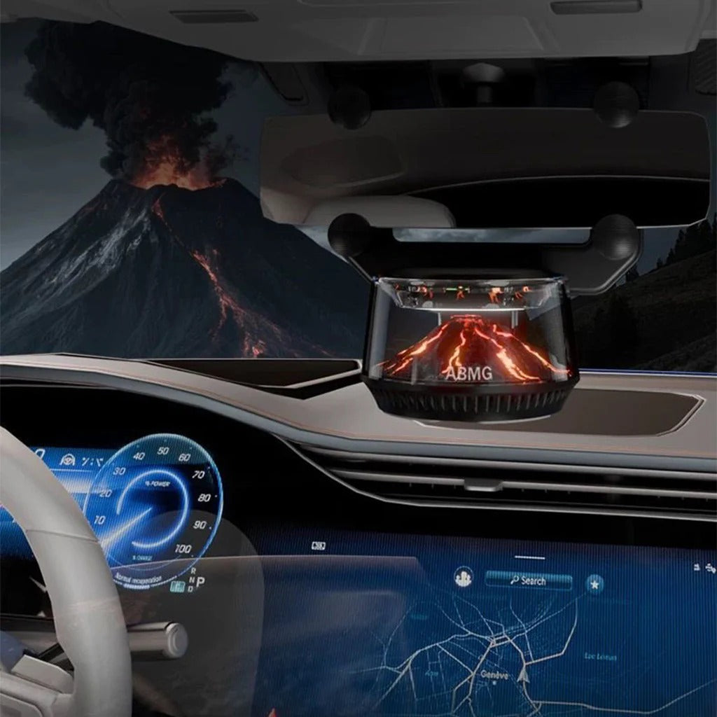 Solar-Powered Volcano & Glacier Car Air Freshener
