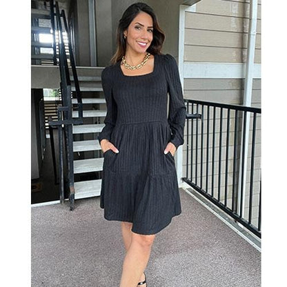 Casual Babydoll Sweater Dress