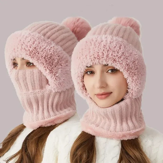 3-in-1 Winter Fleece Hat, Scarf & Mask Set