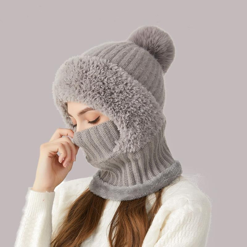 3-in-1 Winter Fleece Hat, Scarf & Mask Set