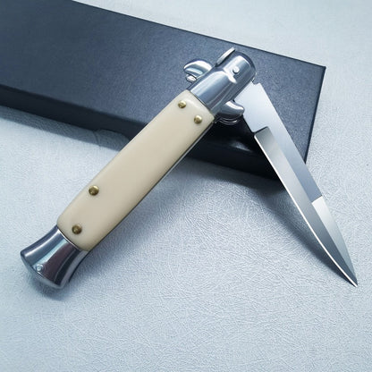 ⚡Last Day 60% OFF丨🔥Mafia Style Outdoor Folding Knife – High Hardness Survival & Self-Defense Camping Tool