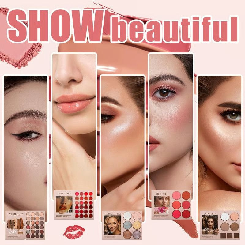 🏆#1 Bestselling - 24-Color Eyeshadow Palette - 5-Layer Book-Style Makeup Palette with 67 Pro Shades (✨WATERPROOF AND LONG-LASTING)