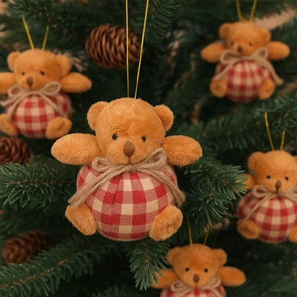 🐻 Cozy Christmas Bear Ornaments – A Hug for Your Tree