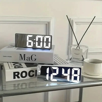 Mini size Large Display 6.3" Mirror LED Clock