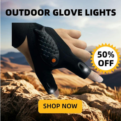 Adjustable LED Flashlight Gloves