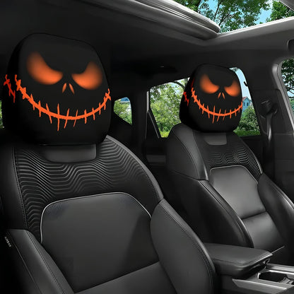 Funny Cartoon Big-Eyed Grin Car Seat Headrest Cover