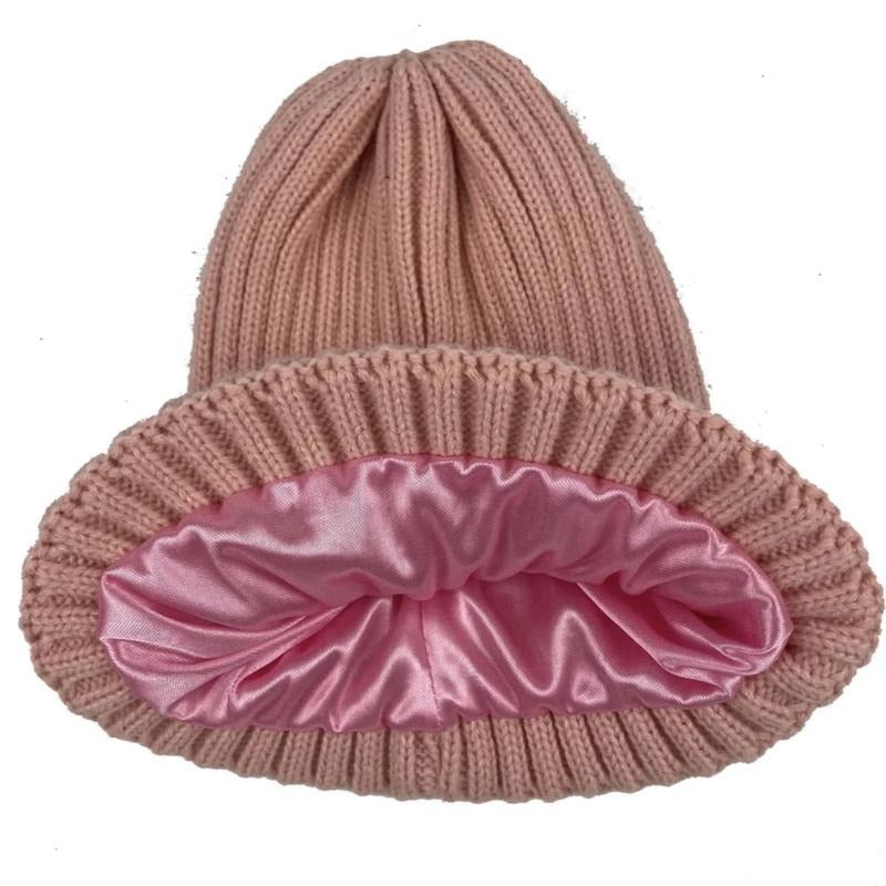 Satin Silk Lined Beanie for Hair Growth