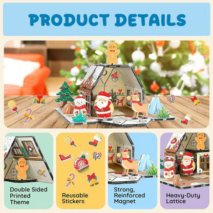 🔥HOT SALE 49%OFF🎄Magnetic Gingerbread House Building Set