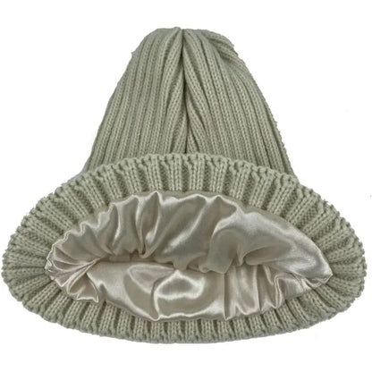 Satin Silk Lined Beanie for Hair Growth