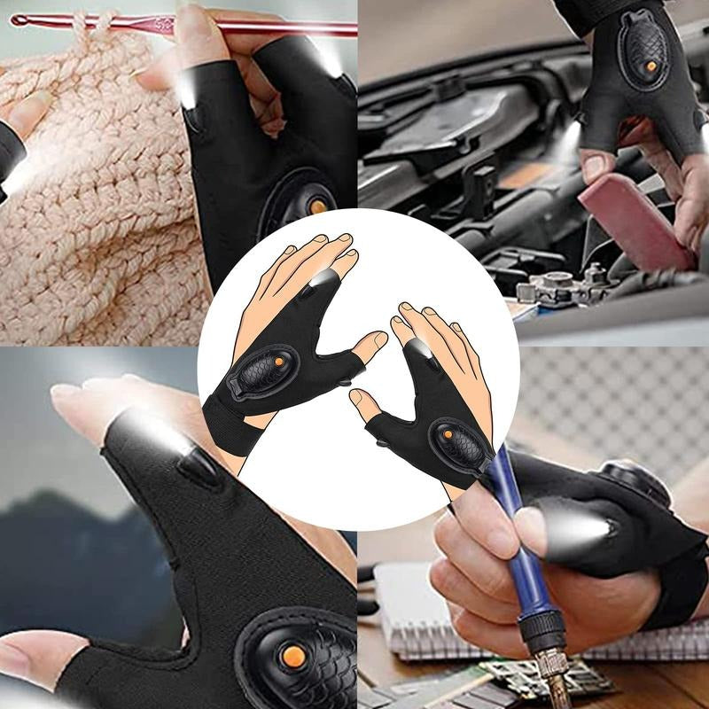Adjustable LED Flashlight Gloves