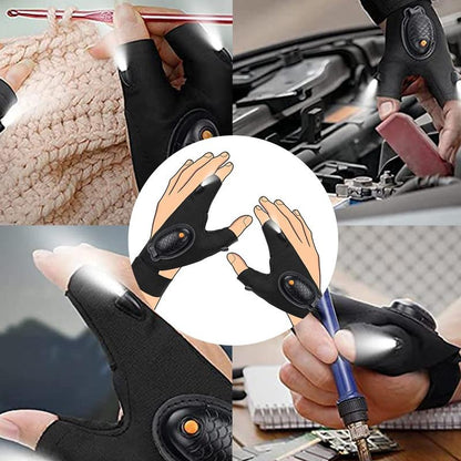 Adjustable LED Flashlight Gloves
