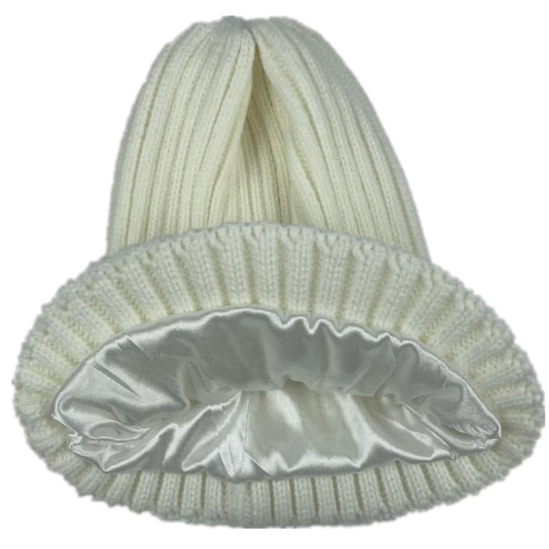 Satin Silk Lined Beanie for Hair Growth