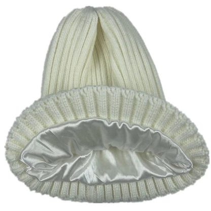 Satin Silk Lined Beanie for Hair Growth