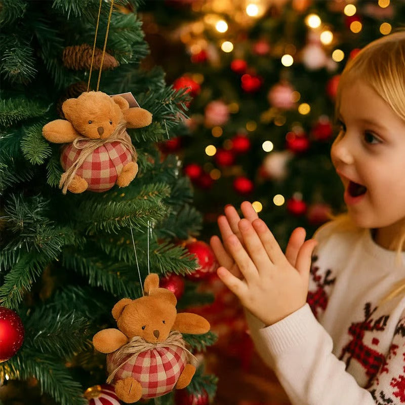 🐻 Cozy Christmas Bear Ornaments – A Hug for Your Tree