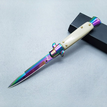 ⚡Last Day 60% OFF丨🔥Mafia Style Outdoor Folding Knife – High Hardness Survival & Self-Defense Camping Tool