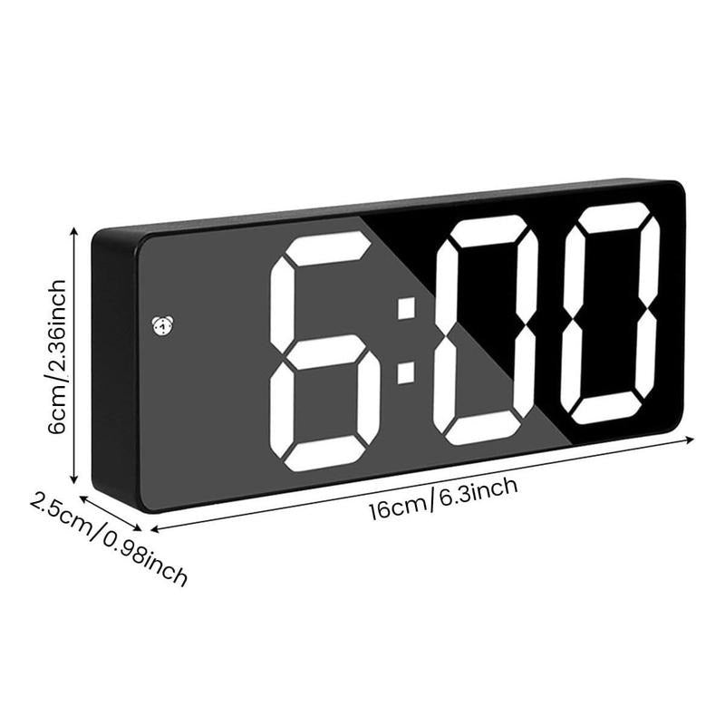 Mini size Large Display 6.3" Mirror LED Clock