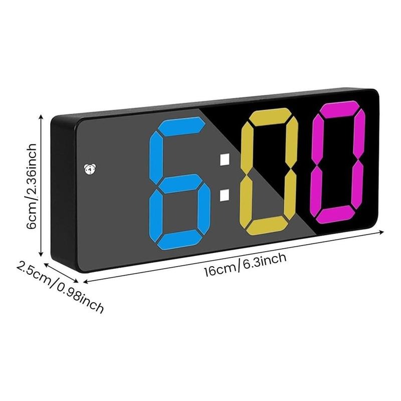 Mini size Large Display 6.3" Mirror LED Clock