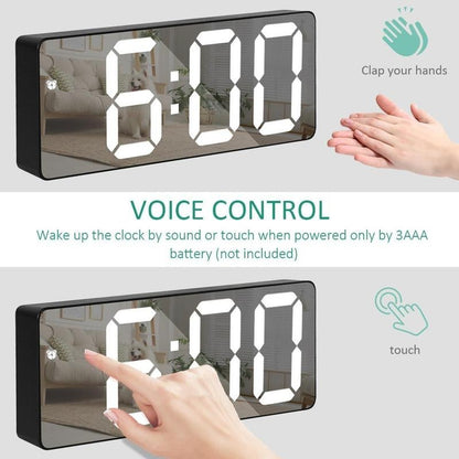 Mini size Large Display 6.3" Mirror LED Clock