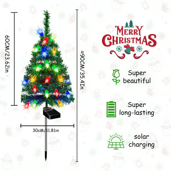 Solar Christmas Tree Light