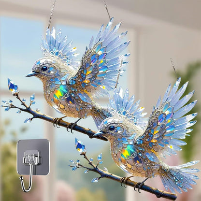 ✨3D Crystal Sky Spirit Bluebird Stained Art Ornament🐦