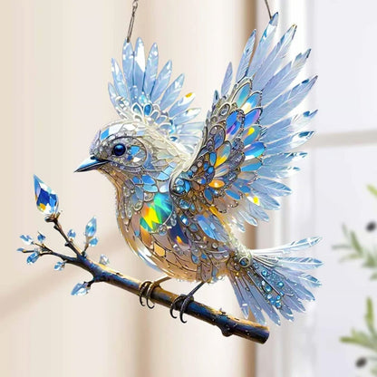 ✨3D Crystal Sky Spirit Bluebird Stained Art Ornament🐦
