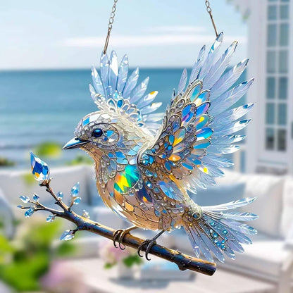 ✨3D Crystal Sky Spirit Bluebird Stained Art Ornament🐦