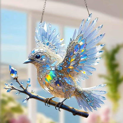 ✨3D Crystal Sky Spirit Bluebird Stained Art Ornament🐦