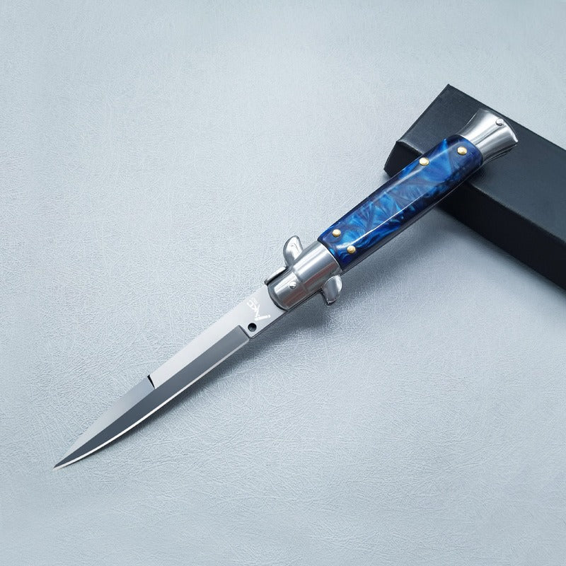 ⚡Last Day 60% OFF丨🔥Mafia Style Outdoor Folding Knife – High Hardness Survival & Self-Defense Camping Tool