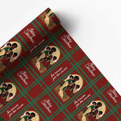 🔥This Week's Special Offer 49% OFF🎅🏾🤶🏾Home for the Holidays Black Santa Wrapping paper