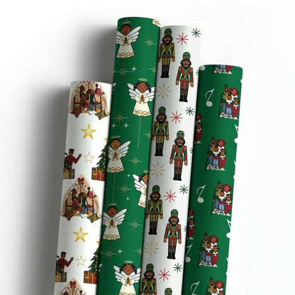 🔥This Week's Special Offer 49% OFF🎅🏾🤶🏾Home for the Holidays Black Santa Wrapping paper