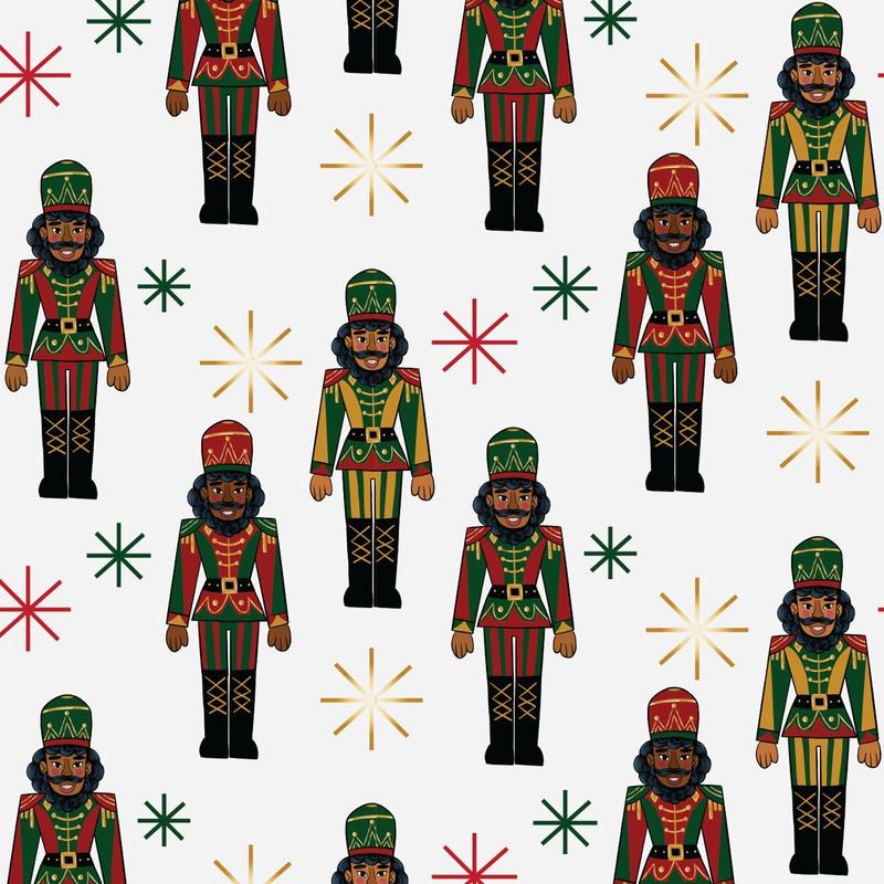 🔥This Week's Special Offer 49% OFF🎅🏾🤶🏾Home for the Holidays Black Santa Wrapping paper