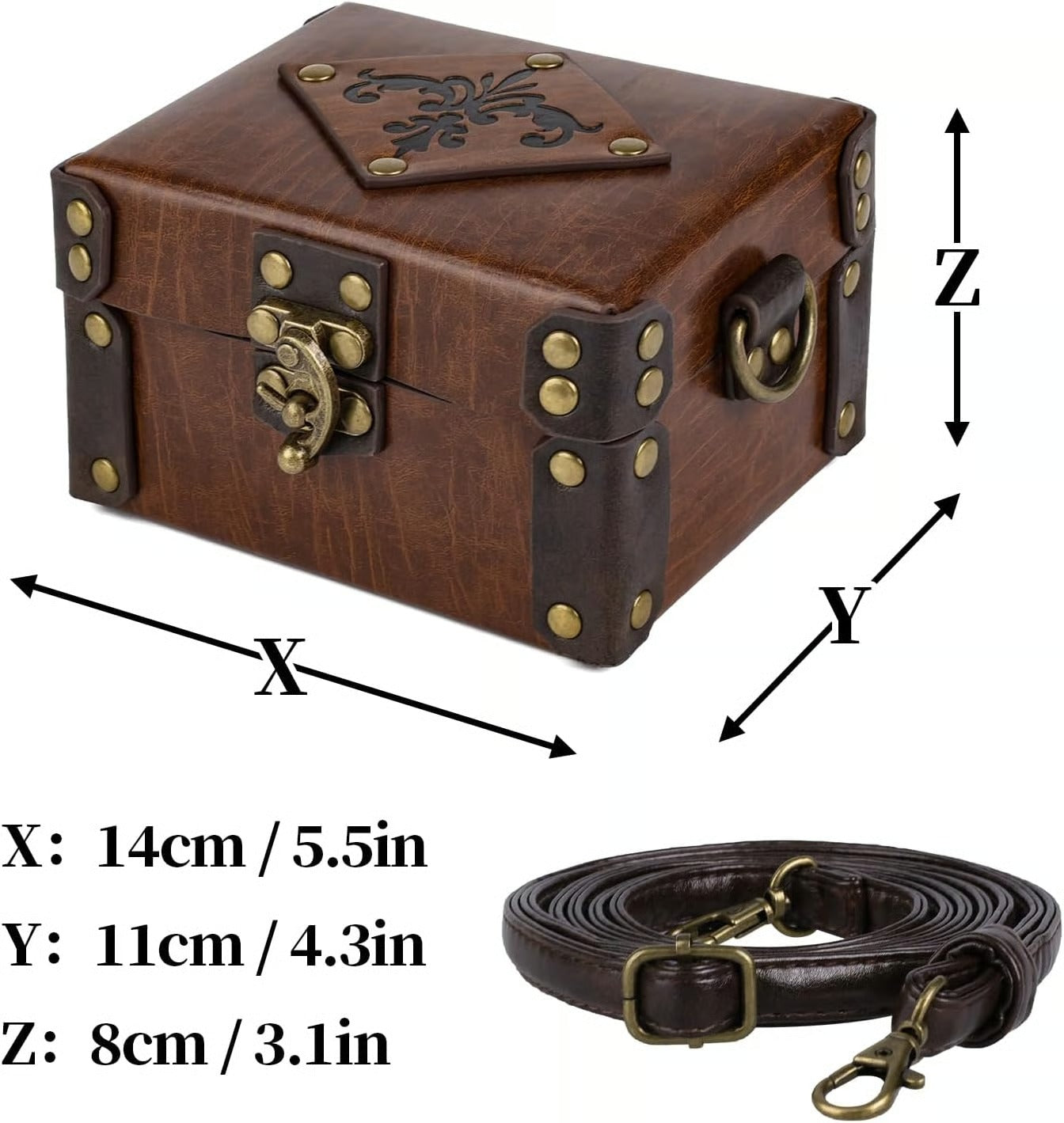 🔥LAST DAY 49% OFF - 🔮✨HiiFeuer Medieval Faux Leather Alchemy Box with 12 Cork Potion Vials