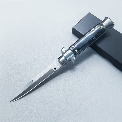 ⚡Last Day 60% OFF丨🔥Mafia Style Outdoor Folding Knife – High Hardness Survival & Self-Defense Camping Tool