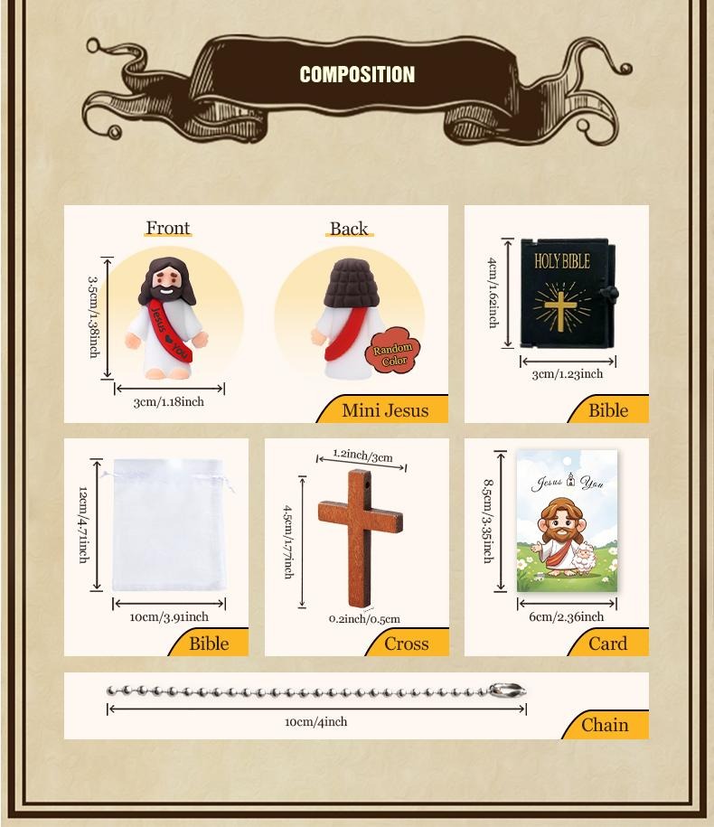 Mini Jesus Figures Combo-10 Sets