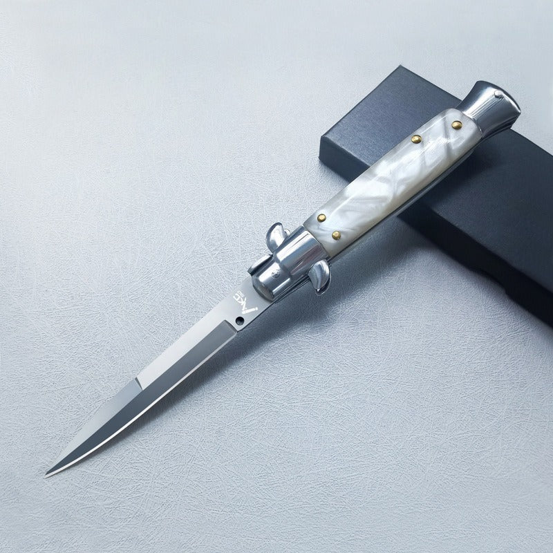 ⚡Last Day 60% OFF丨🔥Mafia Style Outdoor Folding Knife – High Hardness Survival & Self-Defense Camping Tool