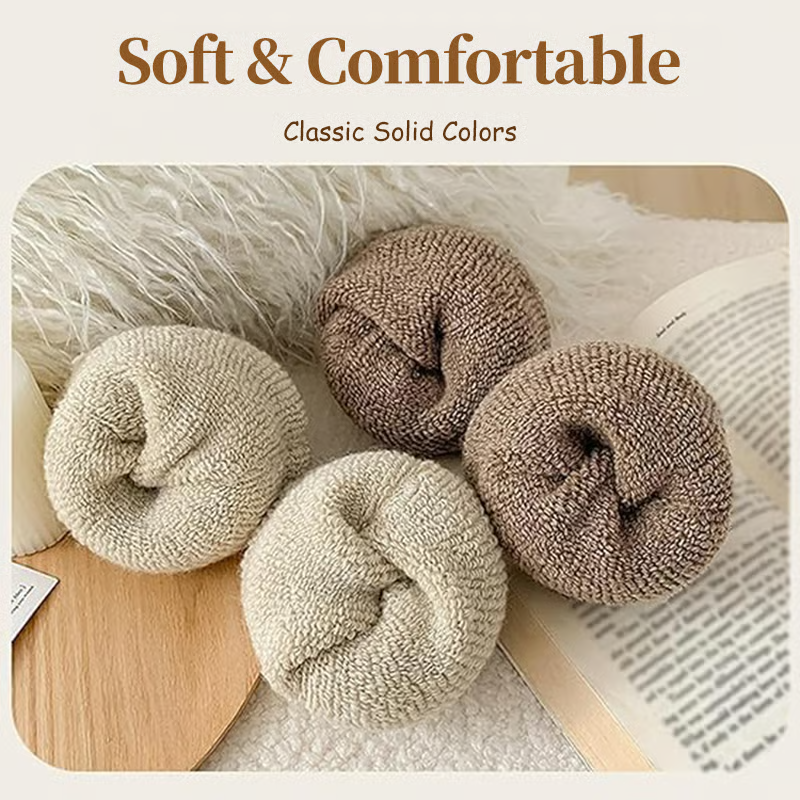 5 Pairs Women's Solid Mid-calf Socks