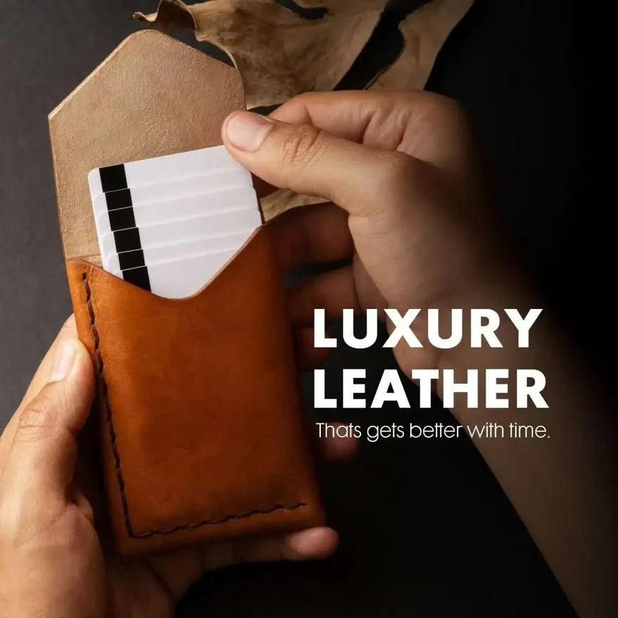 100% Handcrafted Genuine Leather Portable Wallet