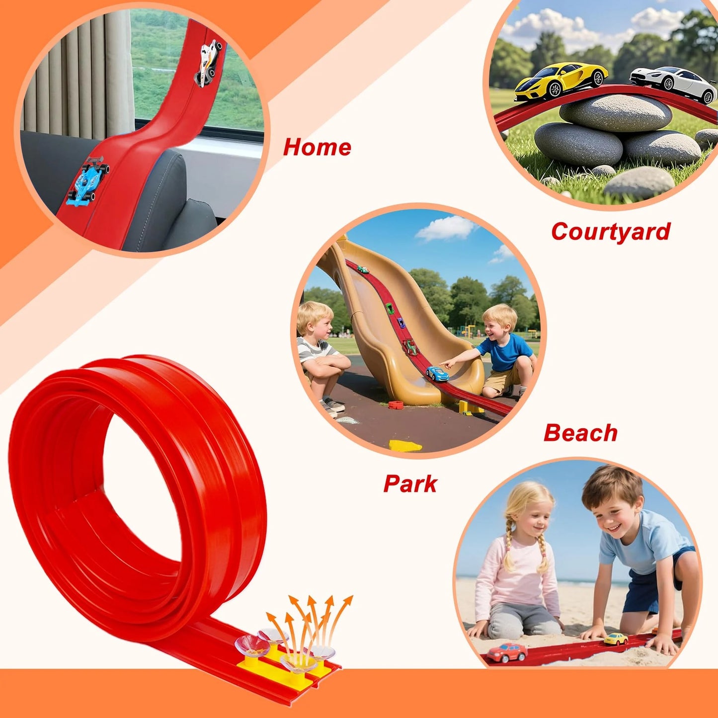 🎄🎁 2025 Christmas Surprise Gift: DIY Flexible Racing Track Toy 🚗✨