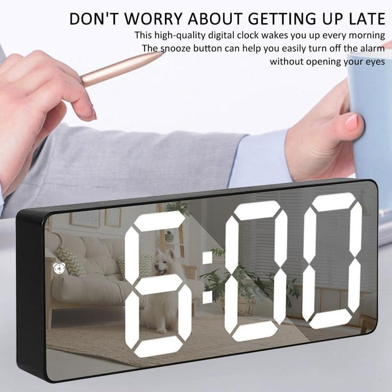 Mini size Large Display 6.3" Mirror LED Clock