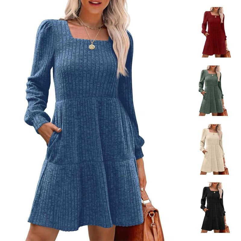 Casual Babydoll Sweater Dress
