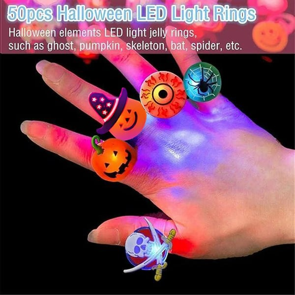 🎃 Hot Sale! 49% OFF –Halloween LED Glowing Rings 👻 Perfect Trick-or-Treat Alternative!