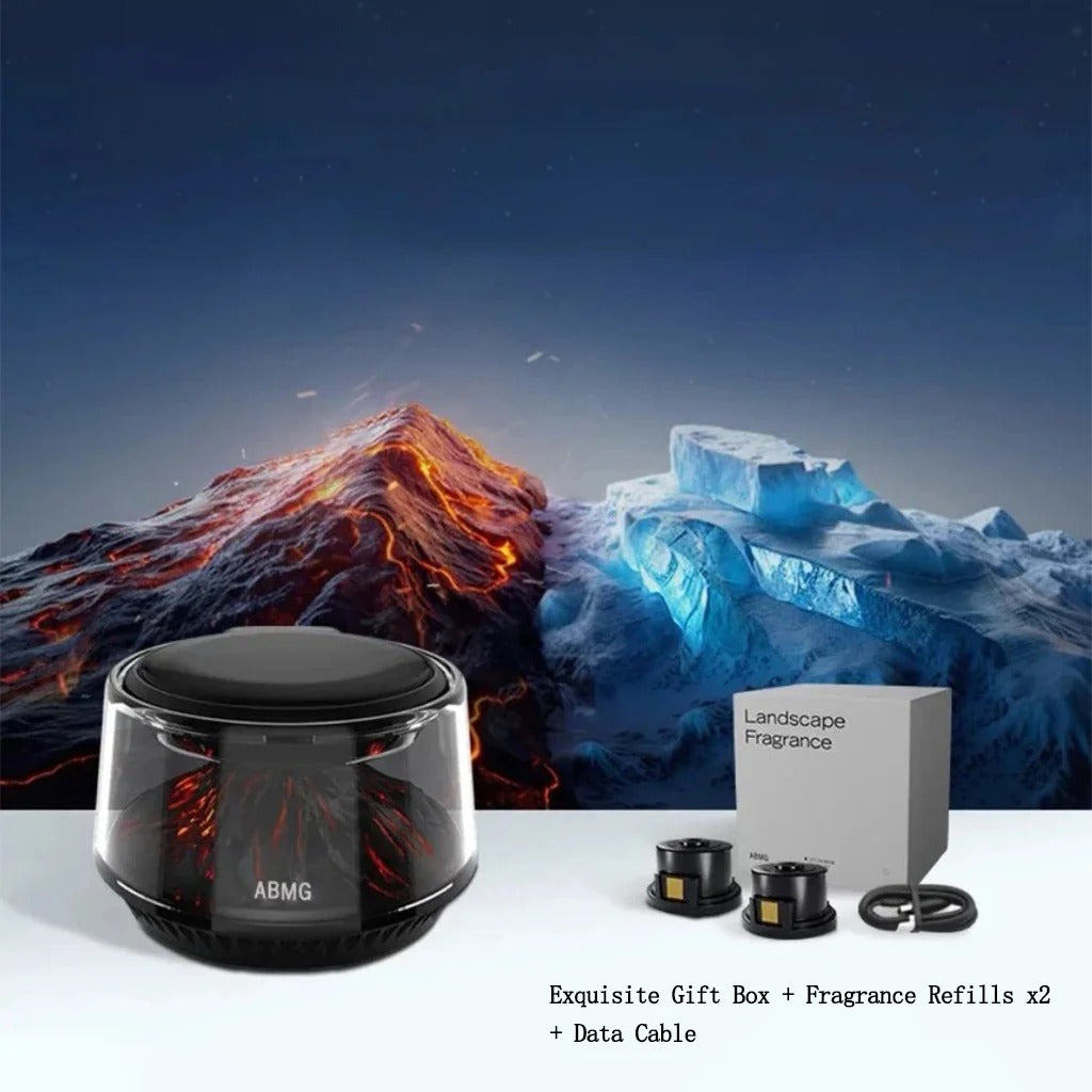 Solar-Powered Volcano & Glacier Car Air Freshener